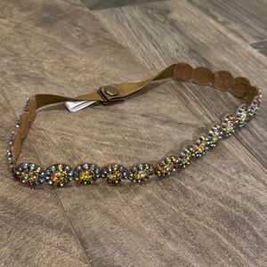 ANTHROPOLOGIE beaded elastic boho belt
